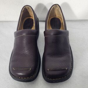 BORN Women's Clogs Mules Shoes US Size 7 / EUR 38 Dark Brown Leather